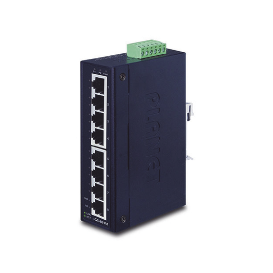 IGS-801M|Switch Industrial Administrable Capa 2,  8 Puertos Gigabit, Doble Entrada de Alimentación Para Fuente Redundante