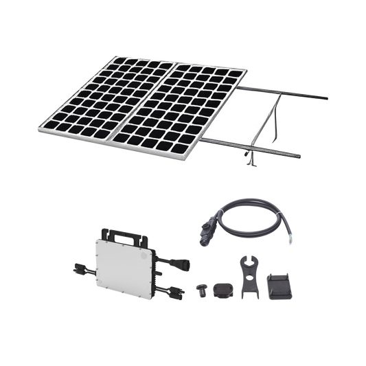 KITHMS1K550|Kit Solar para Interconexión de 1.1 KW de Potencia Pico 220Vcc con Microinversor 1KW y 2 Módulos de 550 W (Incluye Montaje )