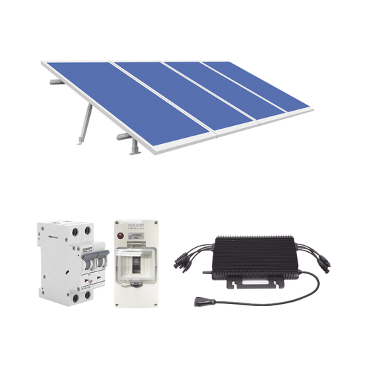 KIT-HMS-2K450|Kit Solar para Interconexión de 1.8KW de Potencia Pico 220Vca con Microinversor y 4 Módulos de 450 W (Incluye Montaje y Protecciones).