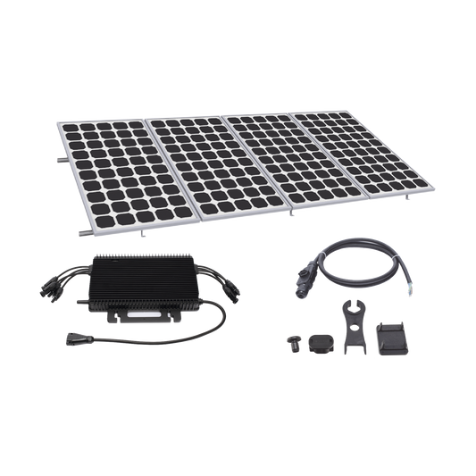 KITHMS2K550SP|Kit Solar para Interconexión de 2.2KW de Potencia Pico 220Vcc con Microinversor y 4 Módulos de 550 W (Incluye Montaje )