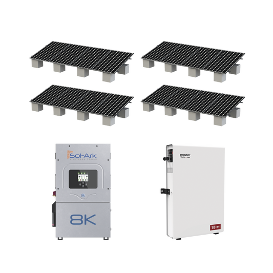 KITHYBRID8KSOL|Kit Hibrido con Interconexión a la Red Eléctrica de CFE de 8 kW con Salida de 220 Vca y respaldo de 10 kWh en batería de LiFePO4
