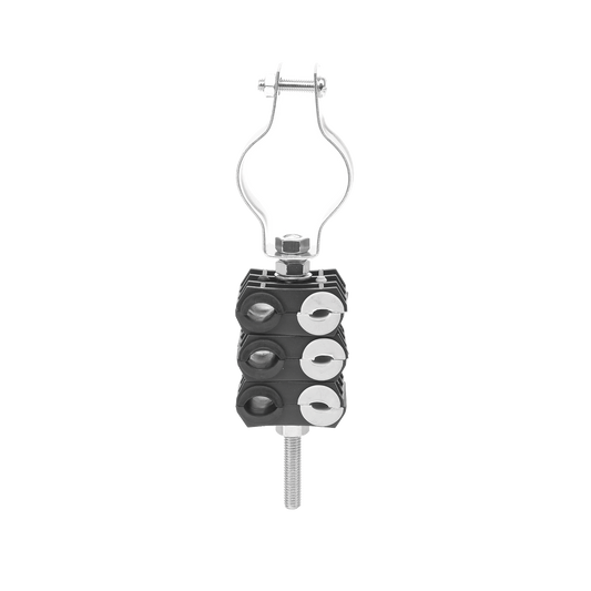 KITST68MCLICK3|KIT de Tres Sujetadores de plastico para seis cables de 6 a 8 mm con todo y hardware de instalación en tubos de 1 1/4 in