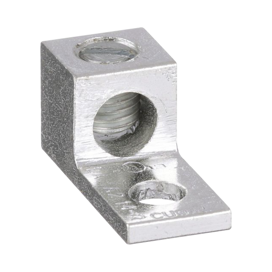 LAMA2-14-C|Conector Mecánico de Aluminio, de Un Orificio 1/4 y Un Barril, para Cable de 14 a 2 AWG. 1 Pieza
