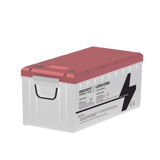 LI200A12PRO|Batería de Litio Ciclo Profundo, 12.8 Vcc 200Ah, LiFePO4  , Solar, Marina, Máximo 200 A de Descarga