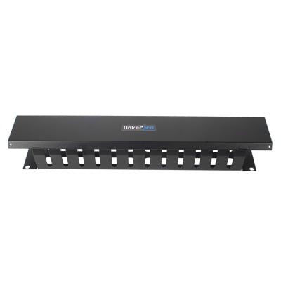 LPCM-042U|Organizador de Cables Horizontal de 2U para Rack de 19" con Cubierta Metálica