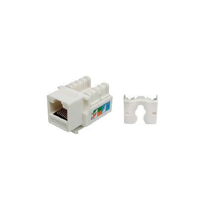 LP-KJ-505-WH|M??dulo Jack Keystone Cat5e con terminaci??n 110 (Punchdown) para faceplate - Color Blanco