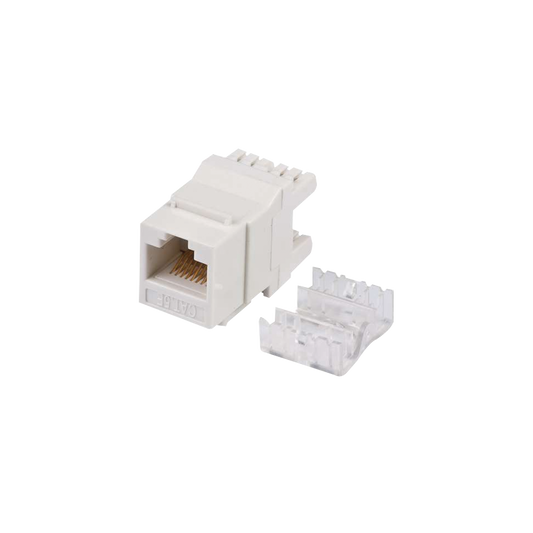 LP-KJ-549-WH|Módulo Jack Keystone Cat5e con terminación en ángulo 180 º  Color Blanco