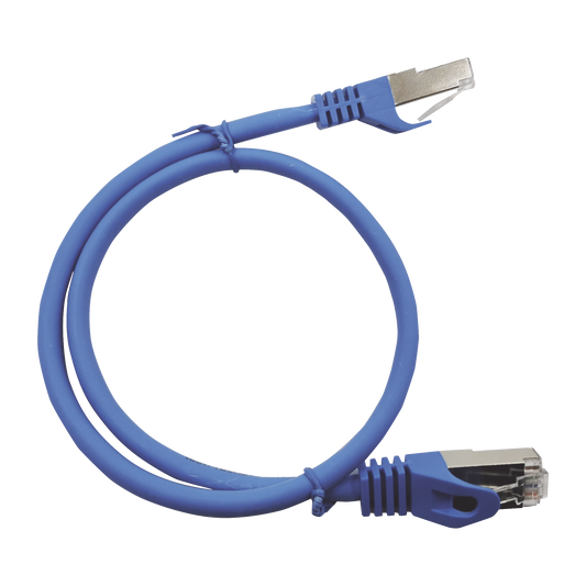 LP-STP-6A-050-BU|Patch Cord Cat6A 10G blindado 0.5M ( 1.64 ft ) AZUL