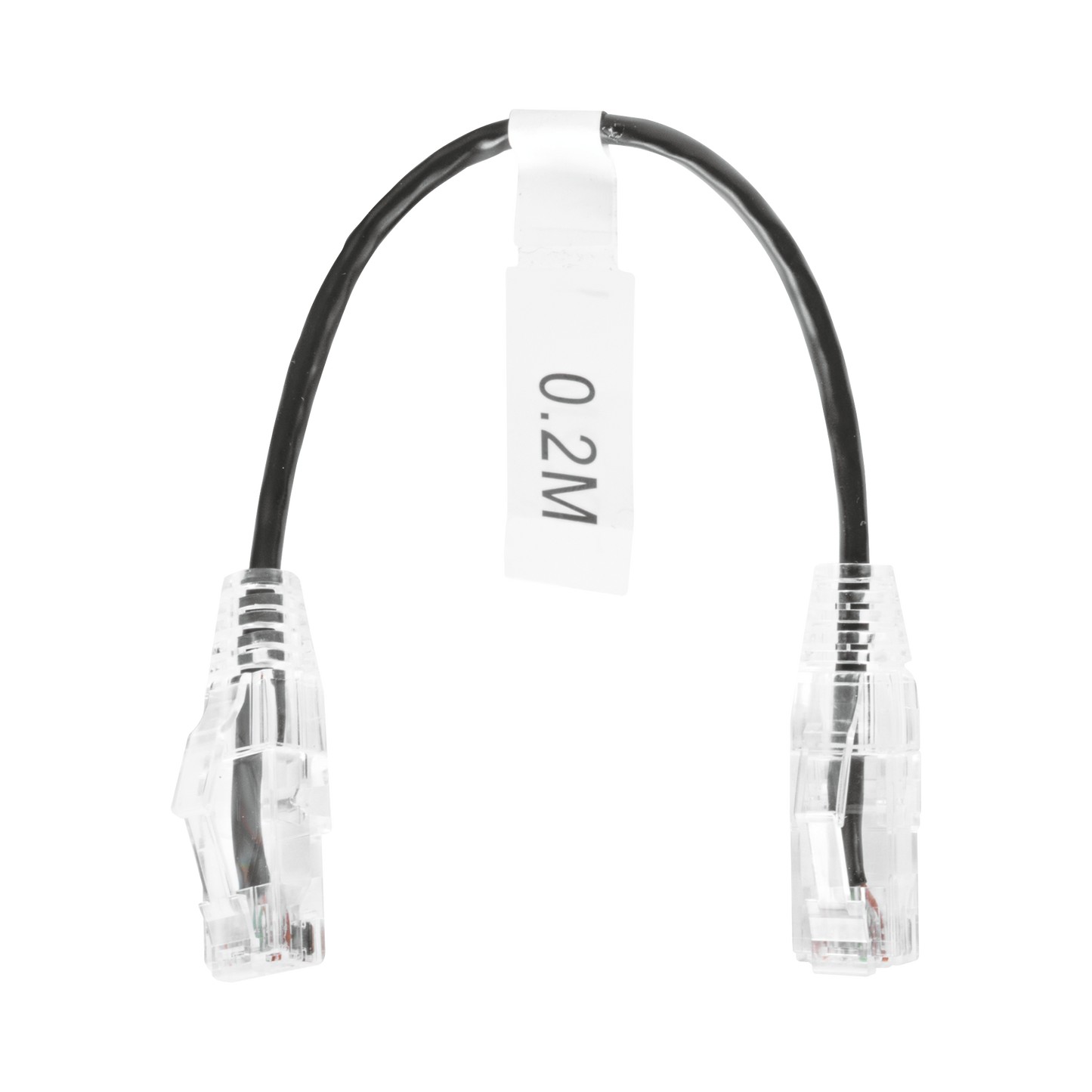 LP-UT6-020-BK28|Cable de Parcheo Slim UTP Cat6 - 20 cm Negro Diámetro Reducido (28 AWG)