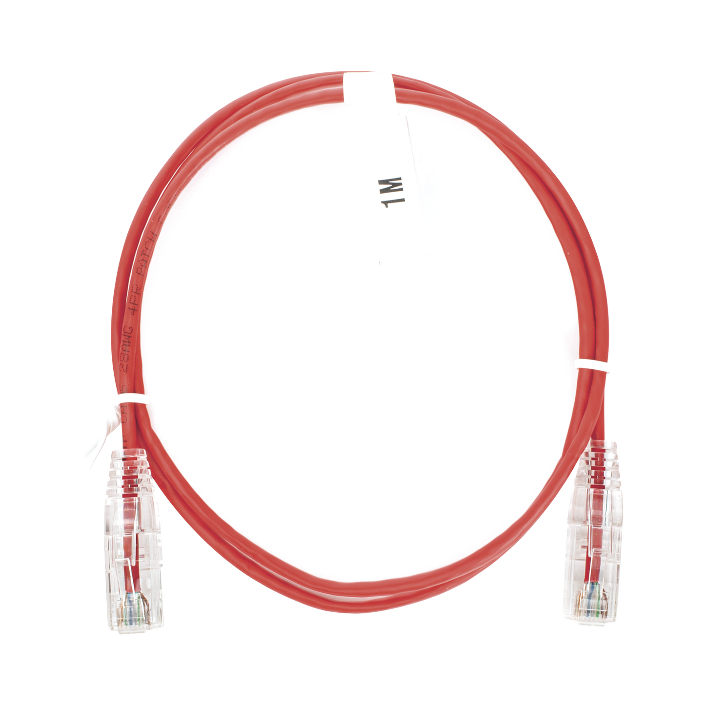 LP-UT6-100-RD-28|Cable de Parcheo Slim UTP Cat6 - 1 metro, Rojo, Diámetro Reducido (28 AWG)