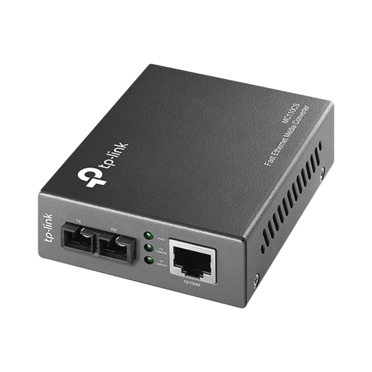 MC110CS|Convertidor Multimedia Mono-modo, 1 puerto RJ45 10/100 Mbps, conector de fibra SC, hasta 20 km