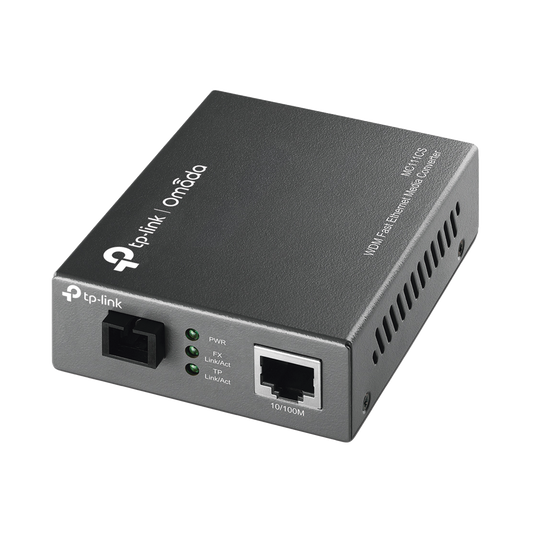 MC111CS|Convertidor Multimedia VDM Monomodo, 1 puerto RJ45 10/100, 1 puerto SC/UPC, hasta 20KM, Para su funcionamiento requiere el modelo MC112CS