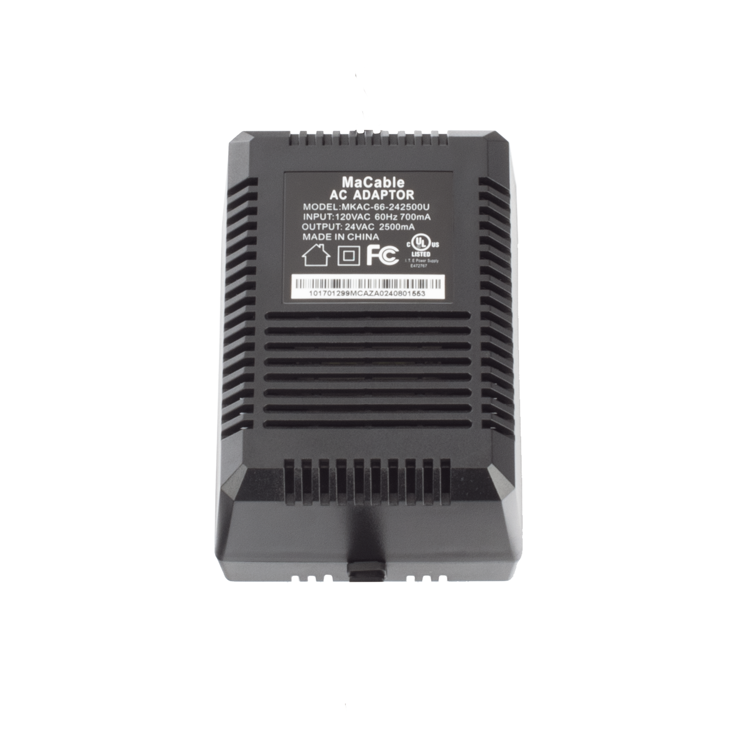 MKAC-66-242500U|Fuente de Poder / 24 VCA / 2.5 Amp (60 VA) / Multiples Usos / Recomendado para PTZ TURBOHD e IP / Interior