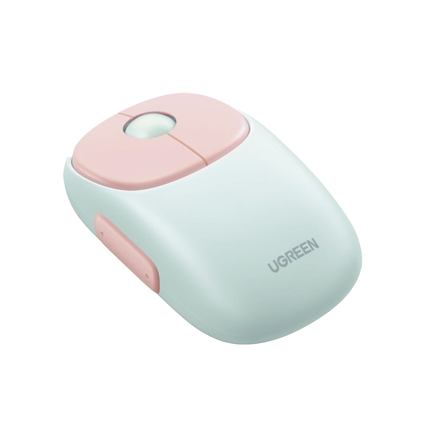MU102|Mouse Inalámbrico FUN Recargable 2.4G & Bluetooth 4 Niveles de DPI Silencioso Ergonómico 5 Botones Compatible con Windows, macOS 10.5, Android iOS Linux y Chrome OS Color Rosa.