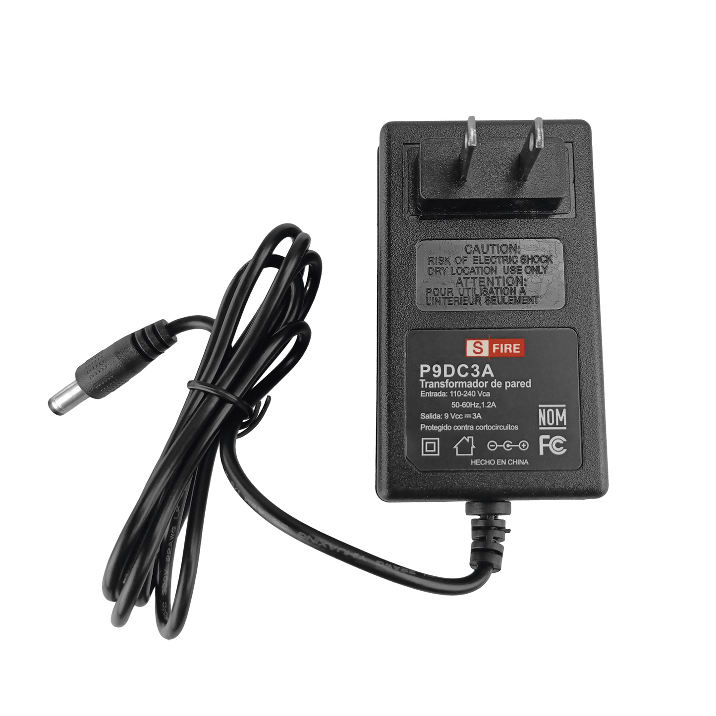 P9DC3A|9 Vcc / 3 A / Fuente de poder / Voltaje de Entrada de 100-240 Vca / Para Usos Múltiples / Video Vigilancia, Acceso, Asistencia, Alarmas, Etc.
