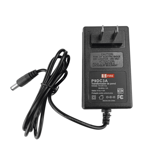 P9DC3A|9 Vcc / 3 A / Fuente de poder / Voltaje de Entrada de 100-240 Vca / Para Usos Múltiples / Video Vigilancia, Acceso, Asistencia, Alarmas, Etc.
