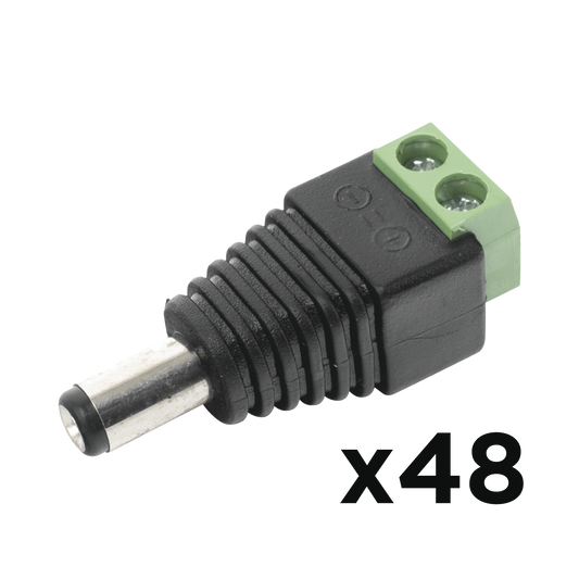 PAQ48JR52|KIT DE 48 CONECTORES MACHO JR52 PARA ALIMENTACIÓN A 12 Vcc
