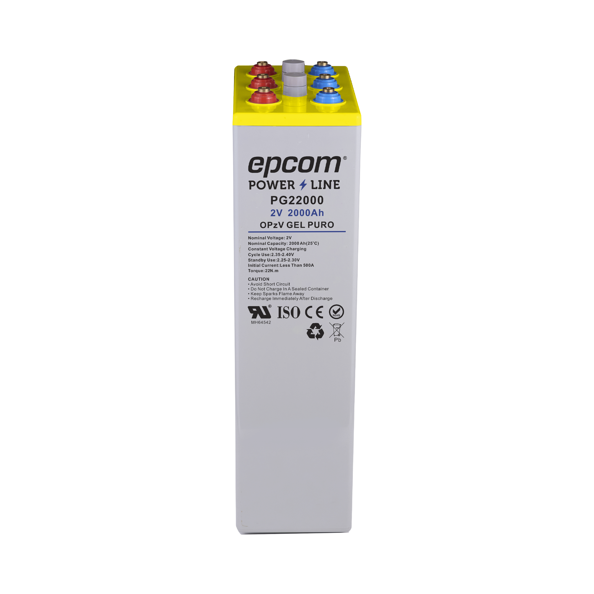 PG22000|Bater?¡a de GEL PURO OPzV / 2 V @ 2,000 Ah / Ciclo profundo /Uso en Aplicaciones Fotovoltaicas y de Respald
