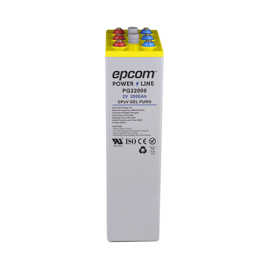 PG22000|Bater?¡a de GEL PURO OPzV / 2 V @ 2,000 Ah / Ciclo profundo /Uso en Aplicaciones Fotovoltaicas y de Respald