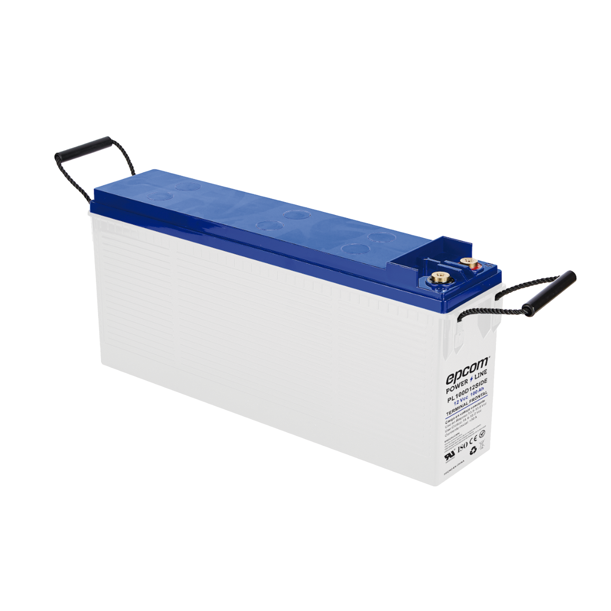 PL100D12SIDE|Bater?¡a Ciclo Profundo 12V, Terminales Laterales , 100 Ah / AGM-VRLA / Uso en Aplicaci??n Fotovoltaica /Terminales Tipo Tornillo T4