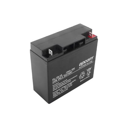 PL-18-12|Batería 12 Vcc / 18 Ah / UL / Tecnología AGM-VRLA / Para uso en equipo electrónico Alarmas de intrusión / Incendio/ Control de acceso / Video Vigilancia / Terminales de tornillo M5 ( HEX ) / Cargador recomendado CHR-80.