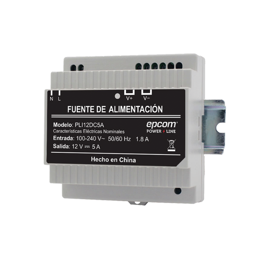 PLI-12-DC-5A|Fuente Industrial Epcom Power Line 12 Vcc 5Amperes