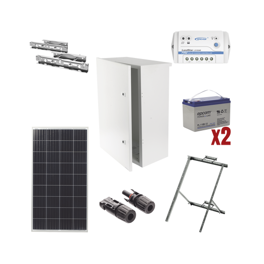 PLRAD-FV|Kit de energía solar de 12 Vcc para alimentar radar de velocidad X-RADAR1