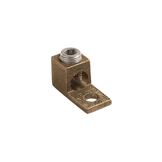 PNL-1/0-L|Terminal Tipo Lengüeta Recta de Cobre, Cal. 8 a 1/0 AWG,  Orificio para perno de 5/16" (7.9mm)