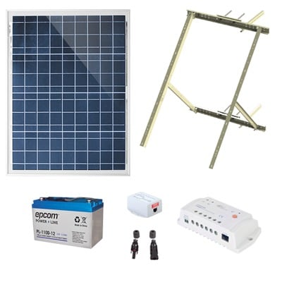 PL-1224G-1R|Kit Solar de 14 W con PoE Pasivo 24 Vcc para un radio de Ubiquiti airMAX o Cambium ePMP