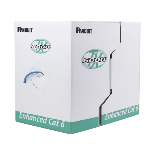 PUC6004BU-FE|Bobina de Cable UTP 305 m. de Cobre, TX6000™ PanNet, Reelex, Azul, Categoría 6 Mejorado (23 AWG), PVC (CM), de 4 pares