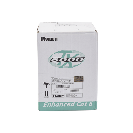 PUC6004IG-FE|Bobina de Cable UTP 305 m. de Cobre, TX6000™ PanNet, Reelex, Gris Internacional, Categoría 6 Mejorado (23 AWG), PVC (CM), de 4 pares