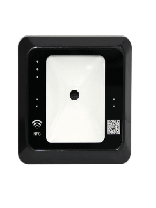 ZKTECO QR500B - Lector Esclavo de C??digo QR, NFC y Tarjeta Mifare Frecuencia 13.56MHz / DC 12V o 5V por USB / Cable USB Incluido / Conexi??n Wiegand / Compatible con Paneles InBio y Serie C3
