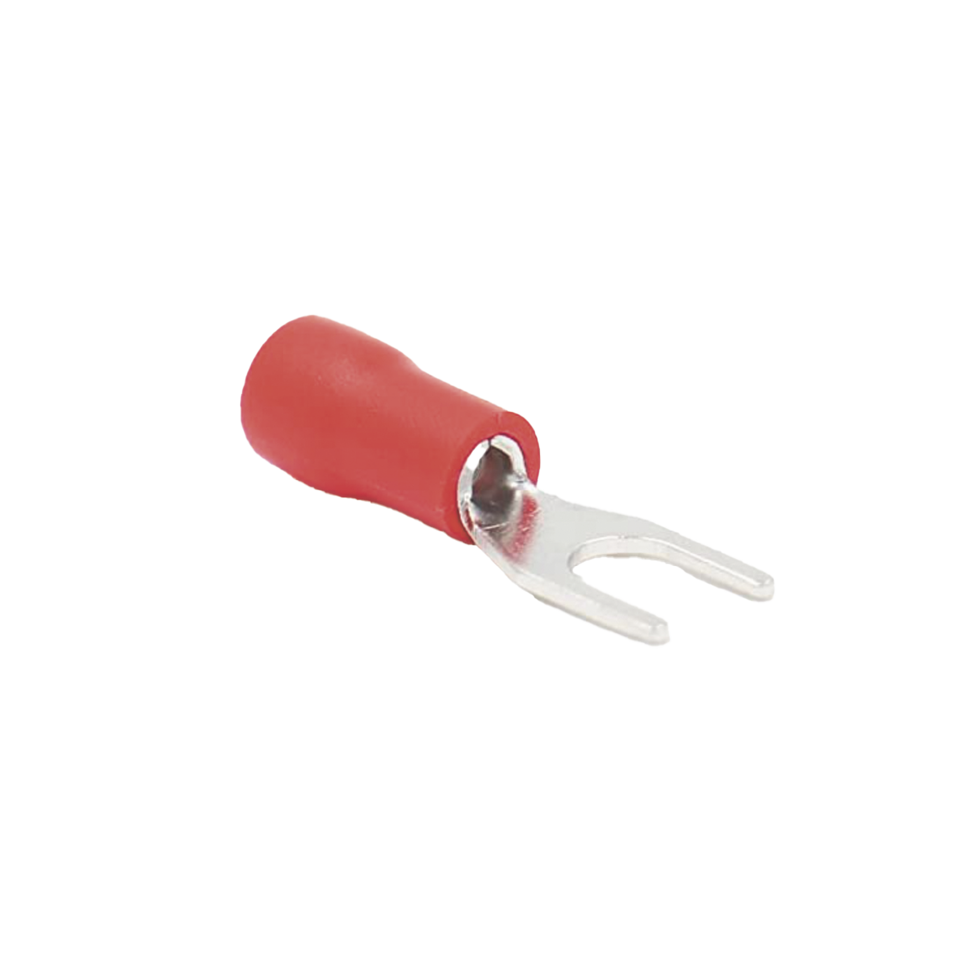 RA1147|Terminal tipo horquilla ( espada ) aislada / 22 - 16 AWG / Rojo / Paquete de 25 piezas.