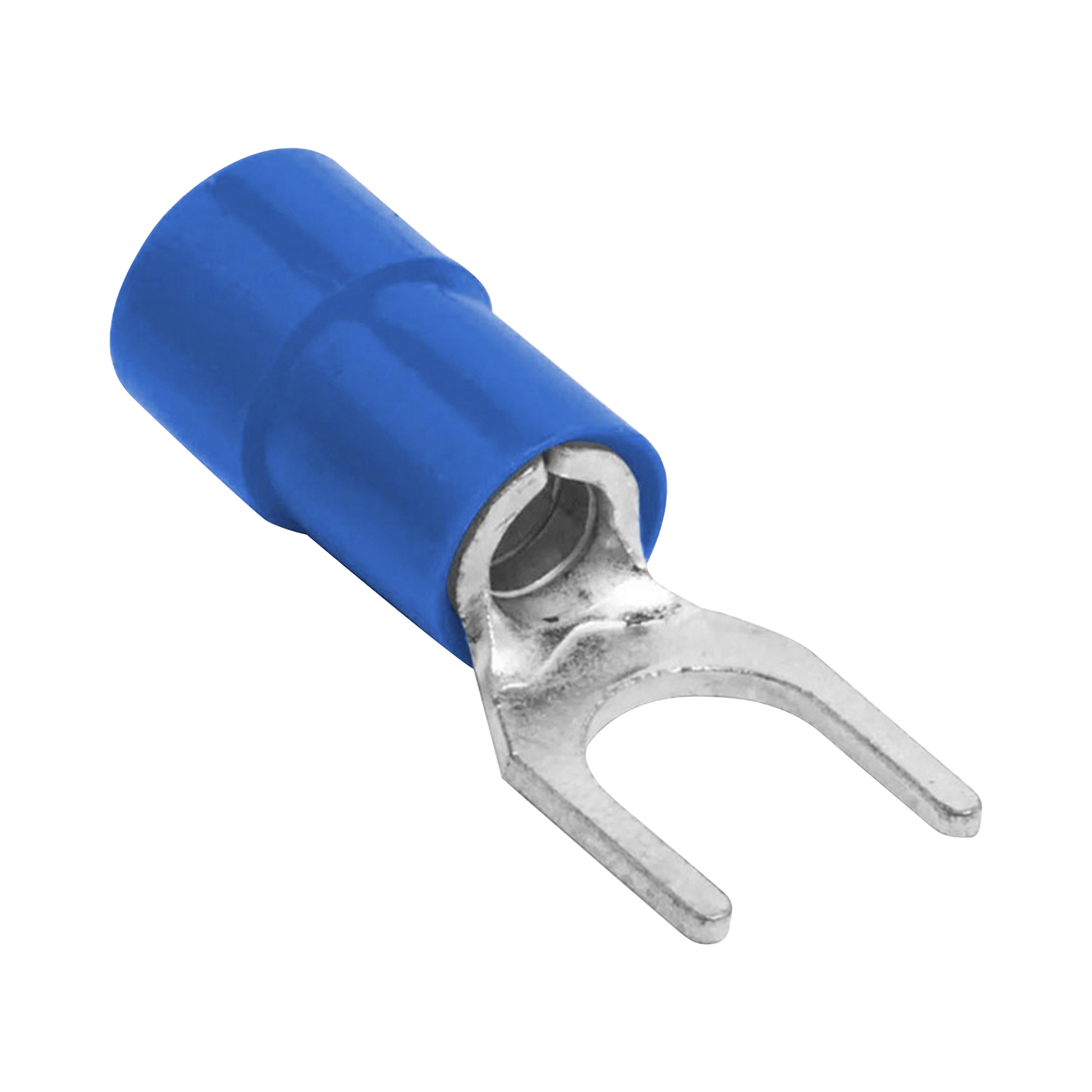 RB1157-100|Terminal tipo horquilla ( espada ) aislada / 16 - 14 AWG / Az??l / Paquete de 25 piezas.