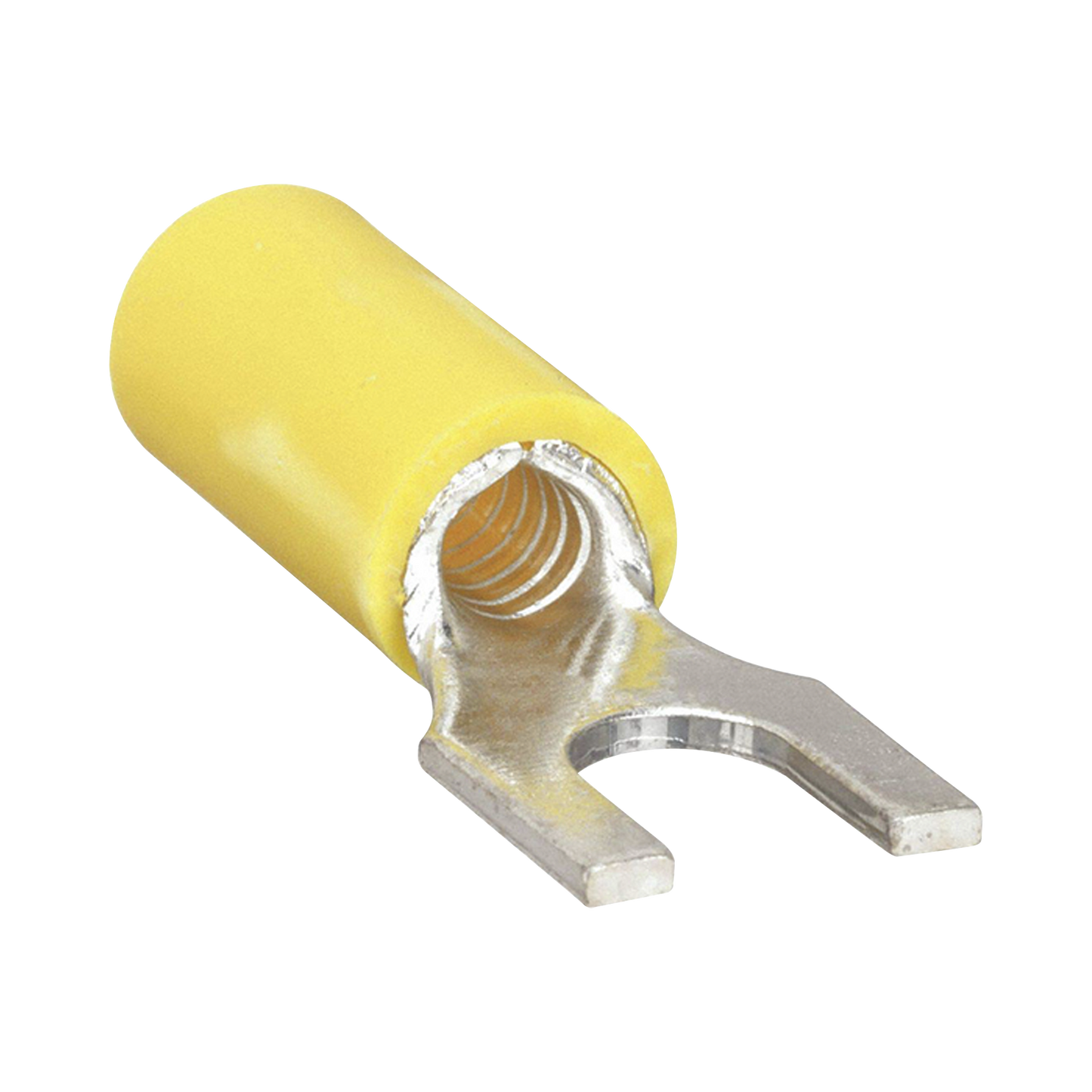 RC1157-100|Terminal tipo horquilla ( espada ) aislada / 12 - 10 AWG / Amarillo / Paquete de 25 piezas.