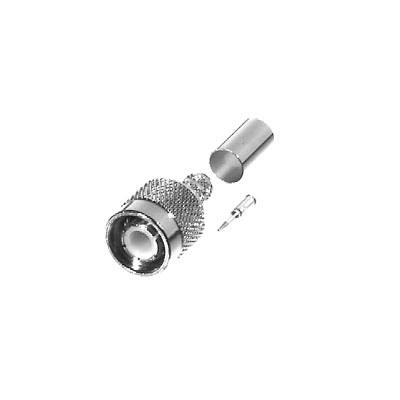 RFT-1803-1|Conector TNC Macho de Anillo Plegable para Cable RG-59/U, Grupo D, Níquel/ Gold/ Delrin.?