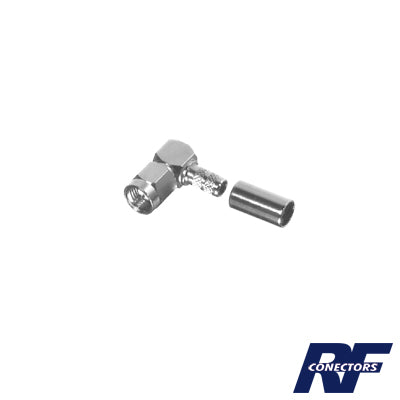 RSA-3010-C1|Conector SMA Macho en A/R de anillo plegable para cable RG-142/U.