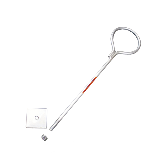 SAR-45G|Ancla de Losa o Pared de 75 cm. de 12 cm diámetro de argolla Galvanizada por Inmersión en Caliente.