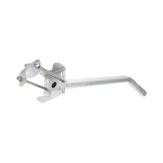 S-BRA-LUM1|Brazo Galvanizado para Luminaria de 2" Diámetro con Abrazadera para Poste hasta 6" Diámetro.