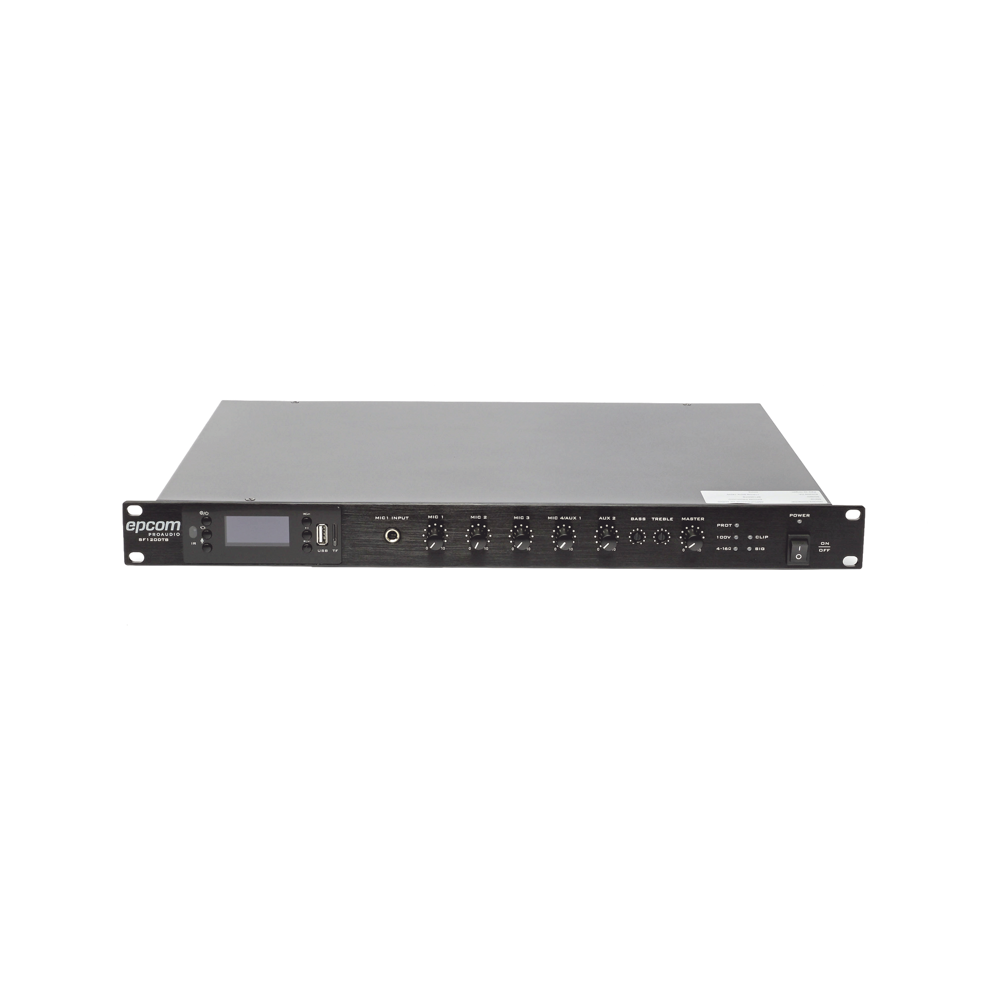 SF-120DTB|Amplificador Mezclador | 120W RMS | Sistema 100V y Baja Impedancia | MP3 | Tuner | Bluetooth | M??sica ambiental y Voceo