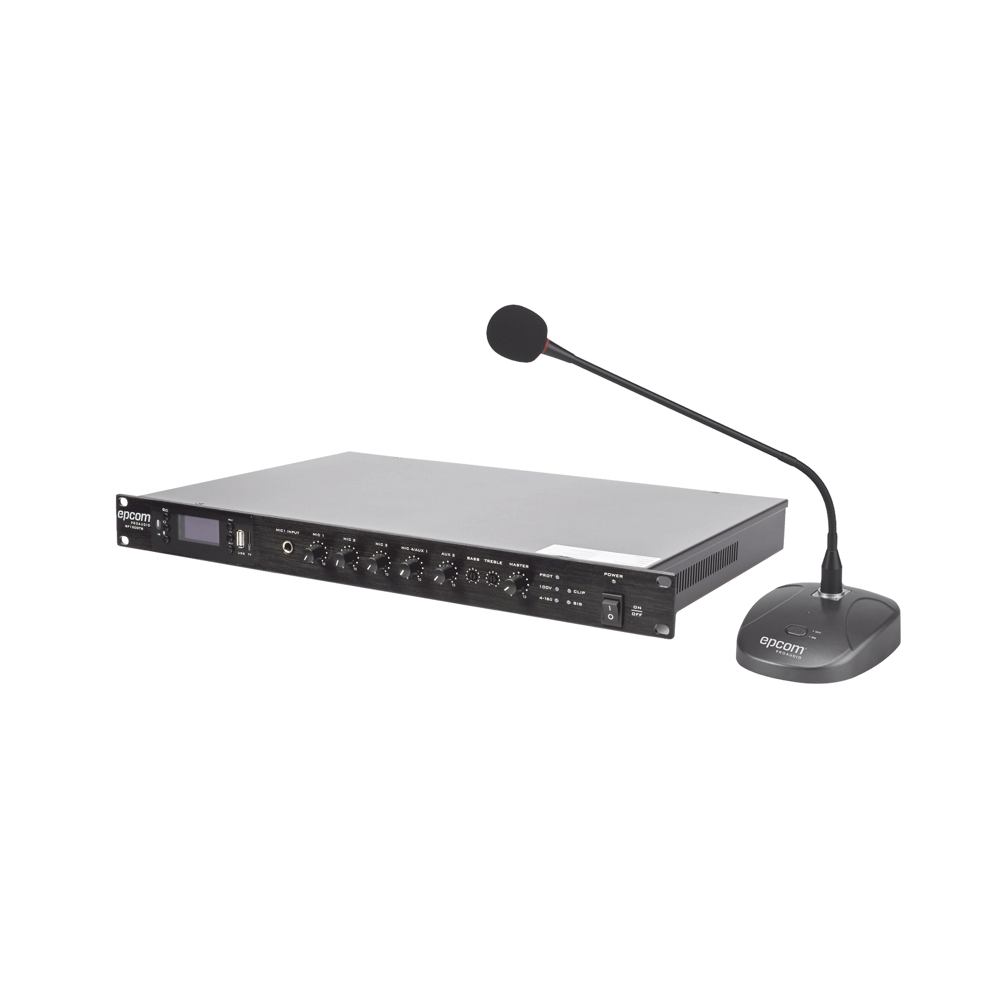 SF120DTB/MIC|KIT de Amplificador de 120W Modelo SF120DTB | m?ís Micr??fono de Escritorio Modelo SF621A