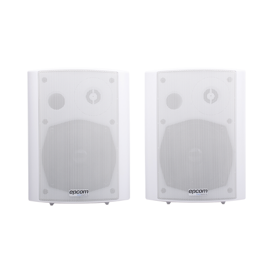 SF-775AW|Altavoces Amplificada de Montaje en Pared 5"+1.5" | RMS 20W@8ohms y Pasivo 20W | Material ABS | Reja Met?ílica | Bracket de Metal | Color Blanco