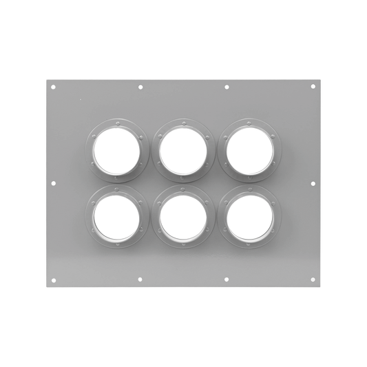 STEP423|Placa Pasamuro Con Capacidad de 6 Botas de 4"