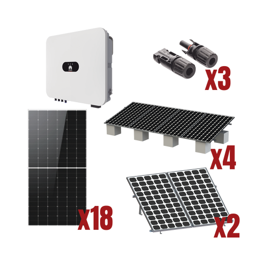 SUN200010KLKIT|Kit Solar Interconexion  / 10kW  220Vca / Inversor HUAWEI / Montaje Incluido