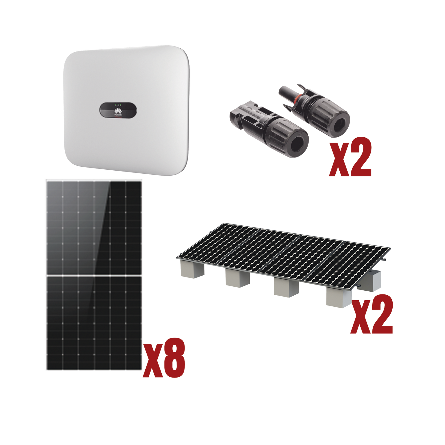 SUN20004KTKIT|Kit Solar Interconexion  / 4 kW  220Vca / Inversor HUAWEI/ Montaje Incluido