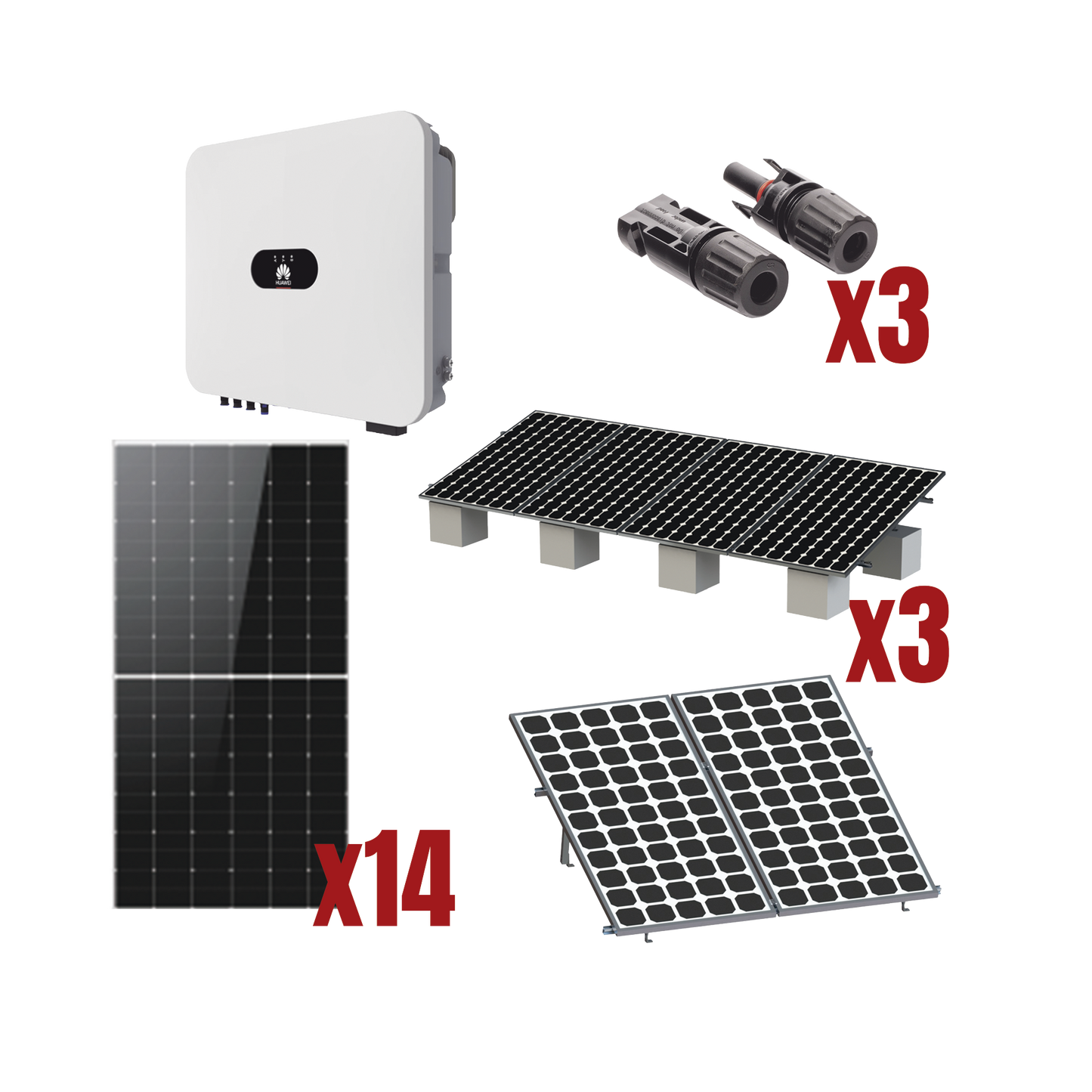 SUN20008KLKIT|Kit Solar Interconexion  / 8kW  220Vca / Inversor HUAWEI/ Montaje Incluido