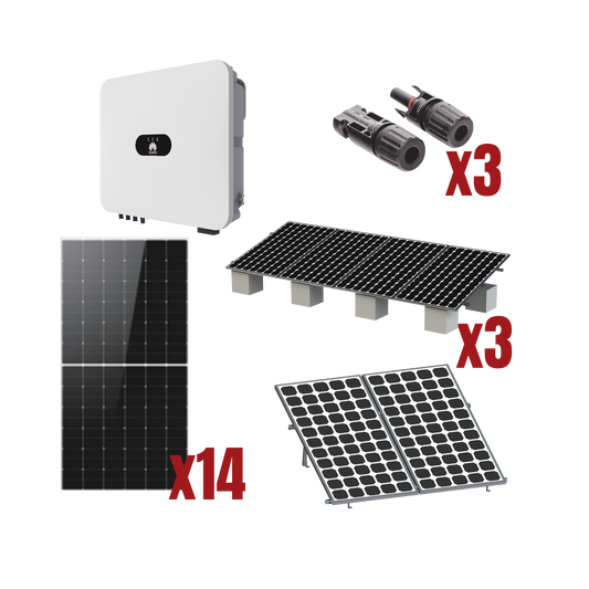 SUN20008KLKIT|Kit Solar Interconexion  / 8kW  220Vca / Inversor HUAWEI/ Montaje Incluido