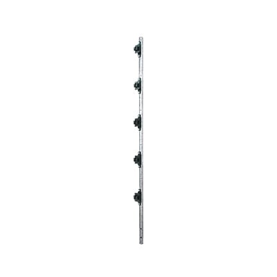 SYS-POST-3|Poste de Paso de 1.2m para Cerca Electrificada.Tubo Galvanizado cal. 18 de 1"Diam. con Tapón y 5 Aisladores Instalados.