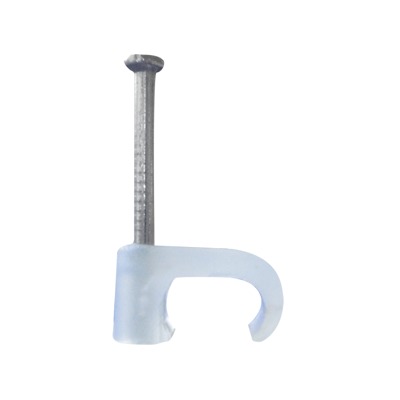 TC-3X5|Grapa para cable plano de 3mm color transparente (100pzs)
