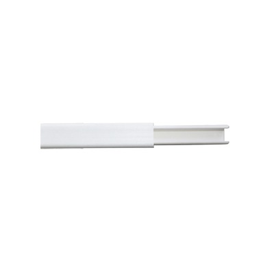 TMK-0812|Canaleta color blanco de PVC auto extinguible,  de una via, 12 x 8  tramo 2m. (5001-01253)